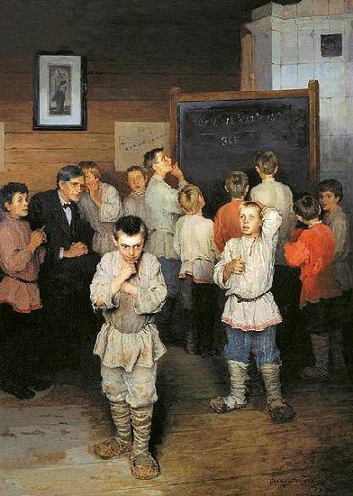 Mental Calculation. In Public School of S. A. Rachinsky, Nikolai Petrovitch Bogdanov-Belsky